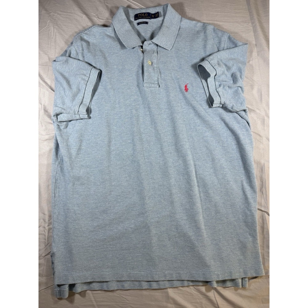 Polo Ralph Lauren Men's Light Blue Short Sleeve Polo Size XL